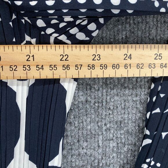 Chicos Travelers Kimono Jacket 0 Womens S Blue Pleated Open Front Long Duster - Picture 9 of 11